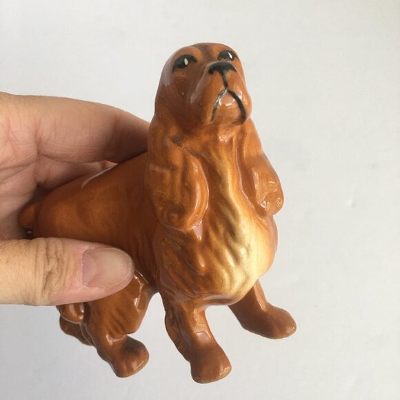 Vintage Dog Figurine Statue - Cocker Spaniel, Brown, 1950s - Picture 5 of 10